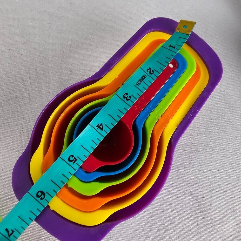 6PC Nested Colorful Measuring Cup Spoons - Picture 6 of 6